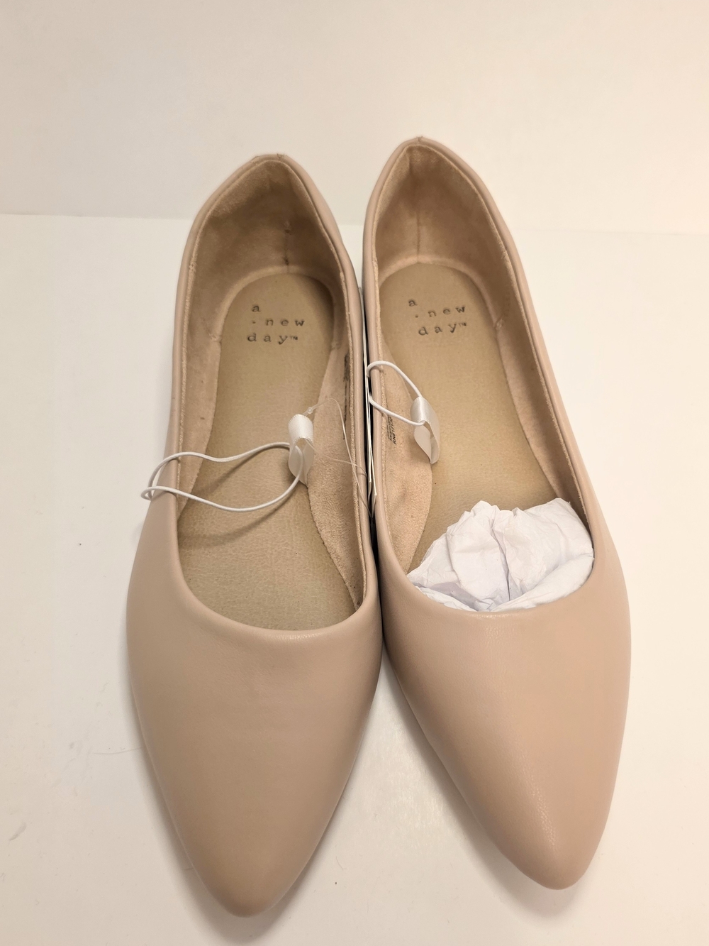 a new day Women's Pointed Toe Ballet Flats in Nude